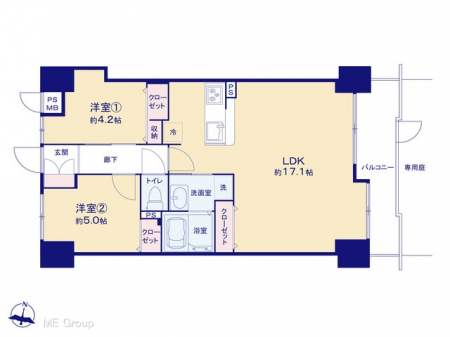 　専用庭付